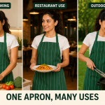 Cotton Cooking kitchen Apron for Women and Men chef apron With adjustable neckstrap and ties with center pocket with strong and durable cotton apron