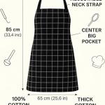 Crazyweaves 100% Cotton Attractive Black Big Check Apron