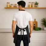 Crazyweaves 100% Cotton Attractive Black Big Check Apron