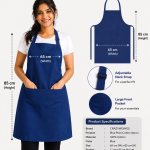 Crazyweaves 100% Cotton Attractive Blue Apron