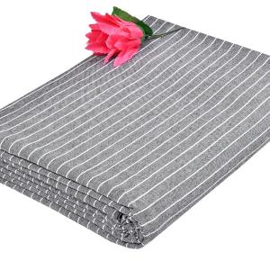 Soft Cotton Grey Striped Bedsheet for Single Bed | Washable & Long Lasting (60 × 90 Inches) | Fade Resistant & Easy Care | CRAZYWEAVES