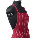 Brown Cotton Cooking Apron with Adjustable Neck Strap and Pocket