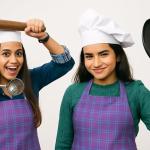 Royal Lavender Check Cotton Kitchen Apron for Women and Men with Adjustable Neck and Large Front Pocket