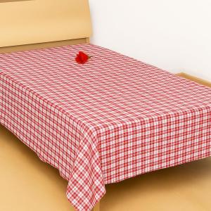 Modern Red and White Cotton Single Bedsheet (60 × 90 Inches) | Soft, Breathable & Fade Resistant | CRAZYWEAVES