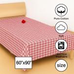 Modern Red and White Cotton Single Bedsheet (60 × 90 Inches) | Soft, Breathable & Fade Resistant | CRAZYWEAVES