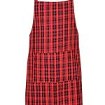 Premium Red & Black Checkered Cotton Kitchen Apron for Women & Men | Adjustable Neck Chef Apron with Pocket | BBQ, Cooking & Baking Apron | Crazyweaves