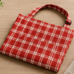 Premium Red & White Checkered Cotton Kitchen Apron for Women & Men | Adjustable Neck Chef Apron with Large Pocket | Cooking, Baking & BBQ Apron