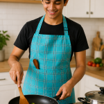 Crazyweaves Aqua Breeze Check Apron