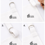 Premium White Cotton Kitchen Apron for Women and Men with Adjustable Neck and Front Pocket